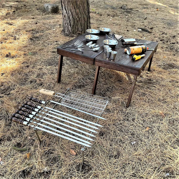 Набір шампурів "ХАМЕЛЕОН" у дерев'яній коробці NK-24K фото