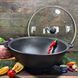 Казан чавунний узбецький об`ємом 15 л WOK зі скляною кришкою "Наша Майстерня" (товстостінний) НМК-15КСТ фото 2