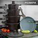 Кухонный набор кастрюль и сковороды BMN Collection, 10 предметов, коричневый, гранитное покрытие, с крышками BMN C12 фото 1